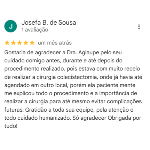 Depoimento Google - Dra. Aglaupe Pereira