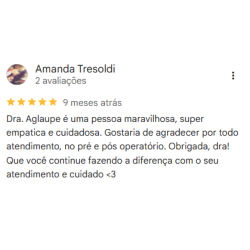 Depoimento Google - Dra. Aglaupe Pereira
